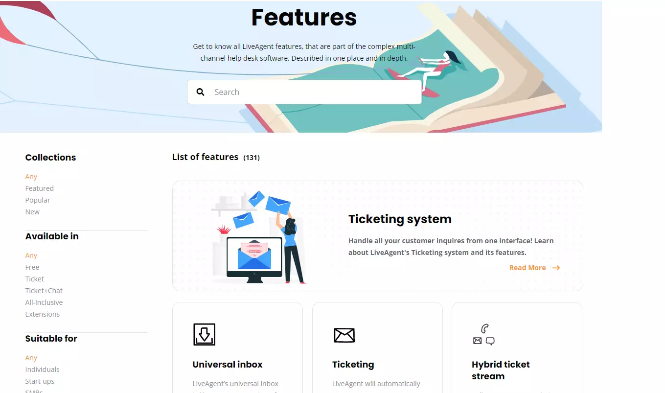 LiveAgent funkciju lapa