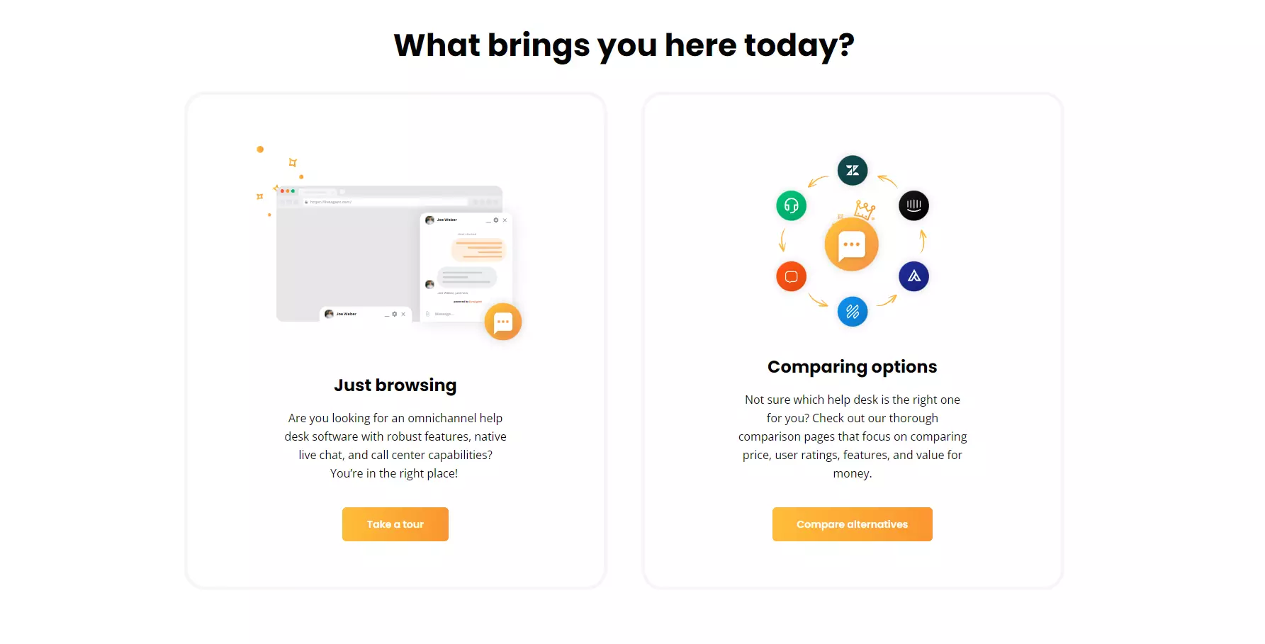 LiveAgent CTA piemēri
