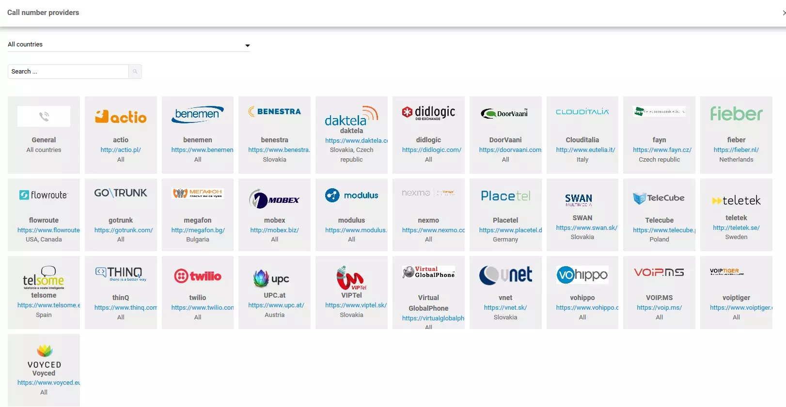 VoIP pakalpojumu sniedzēju atlase