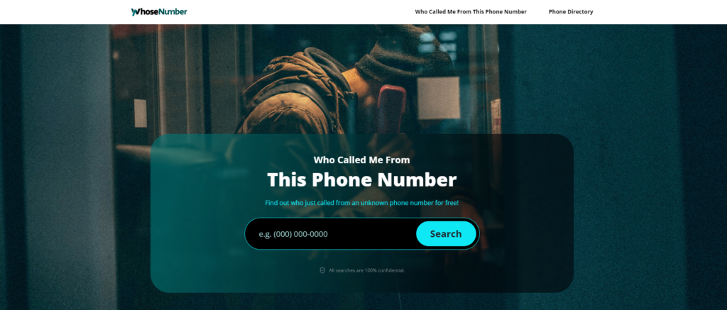 WhoseNumber sākumlapa