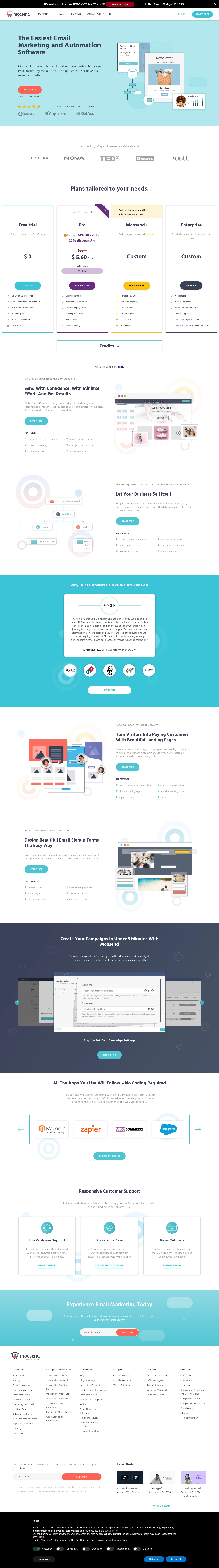 Moosend klientu atbalsta kontakti