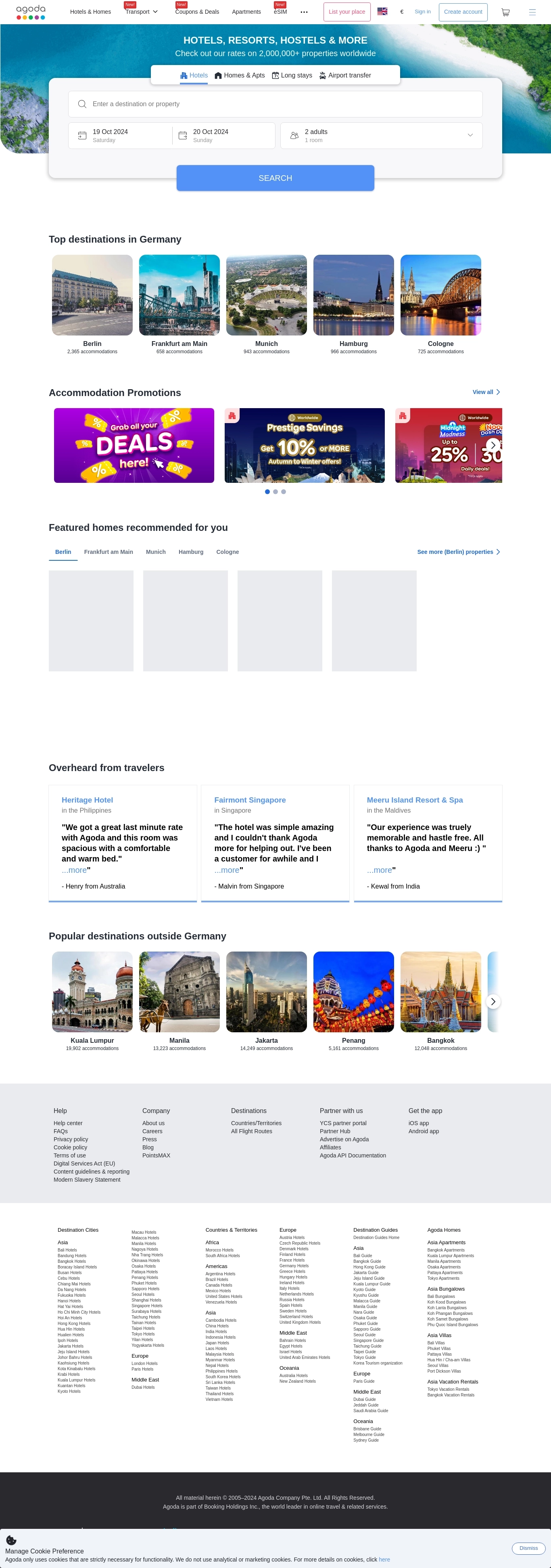 Agoda palīdzības biroja kontakti