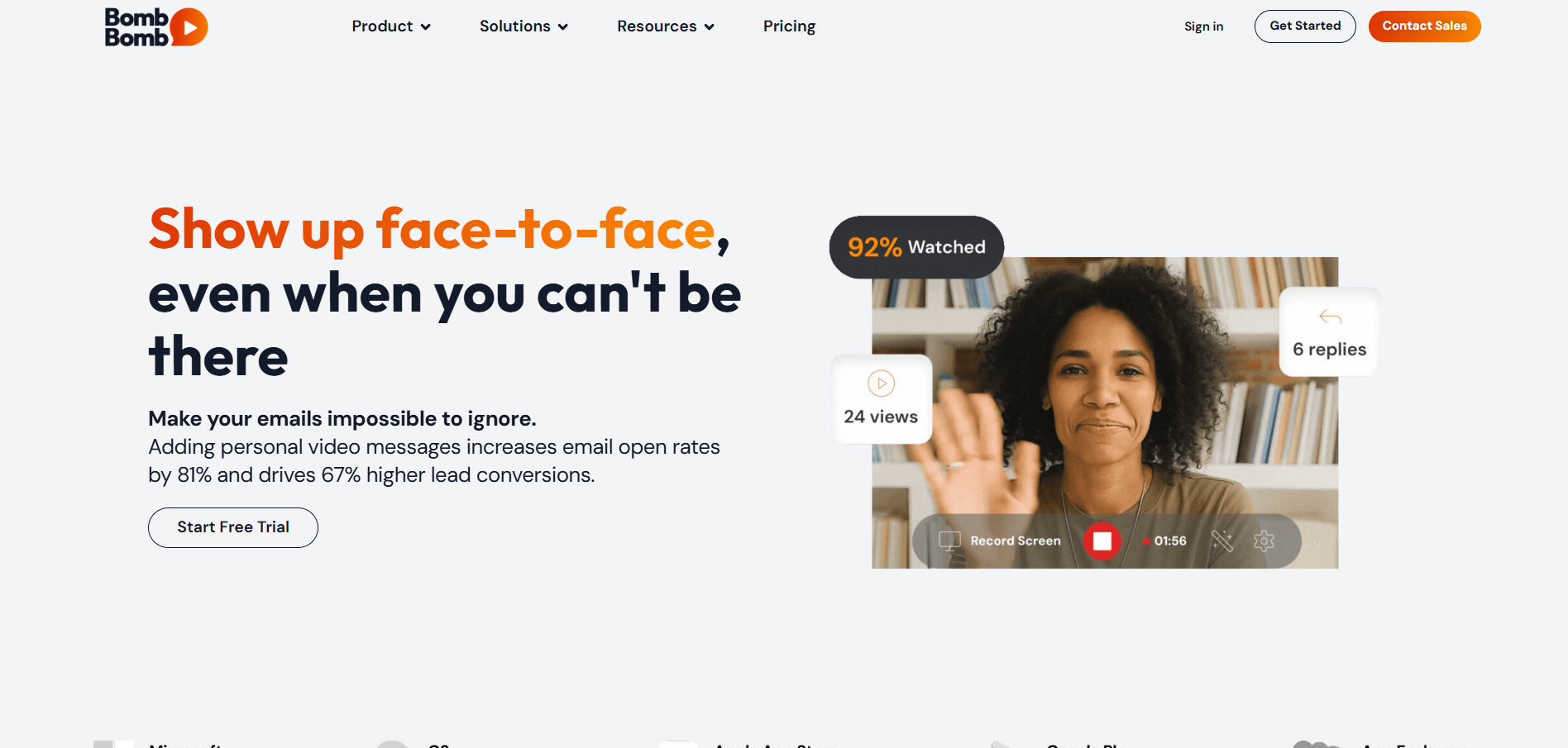 BombBomb palīdzības dienesta kontakti