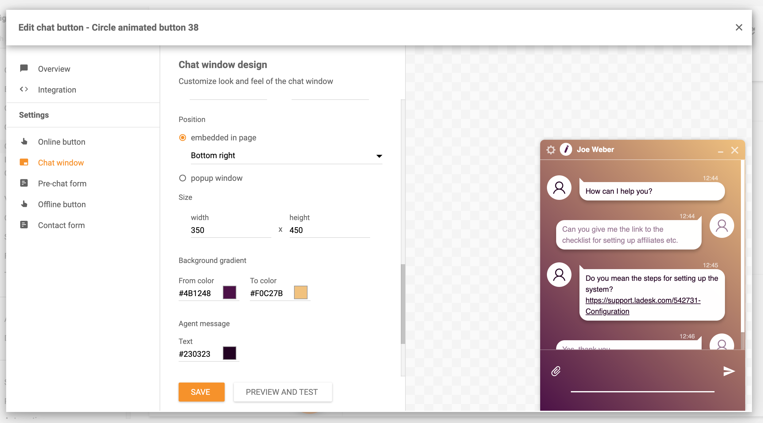 Tērzēšanas loga dokošanas funkcija