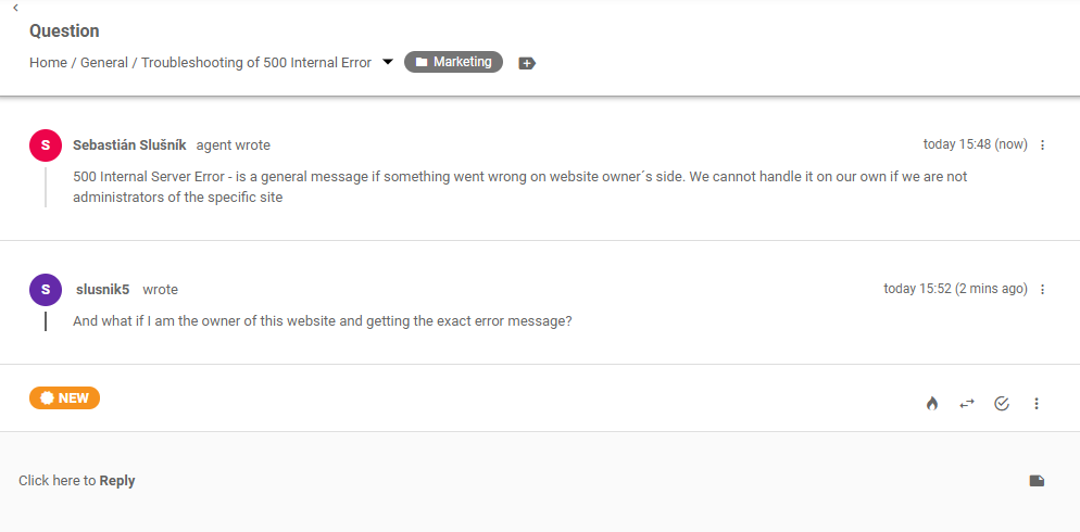 Klientu foruma biļete LiveAgent