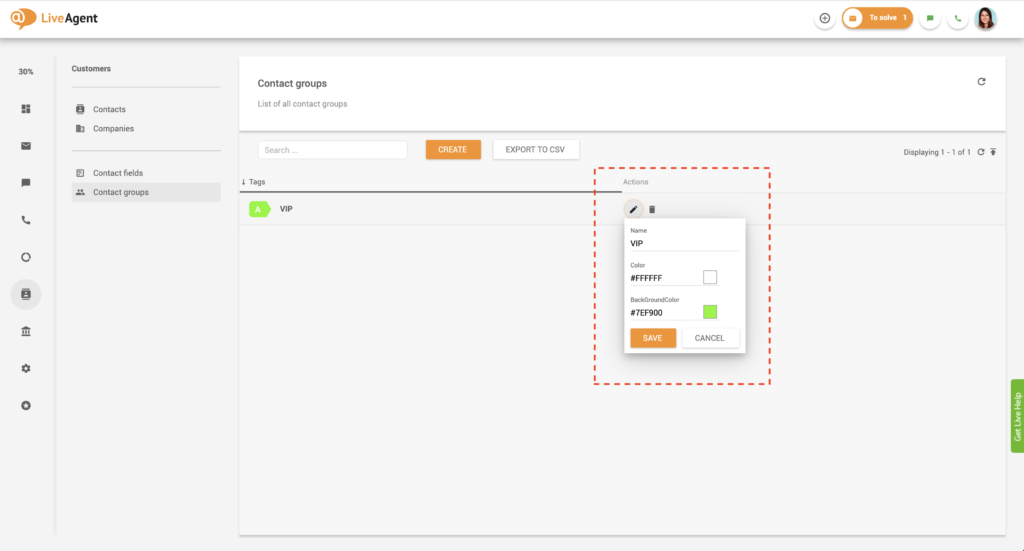 Kontaktu grupas rediģēšana