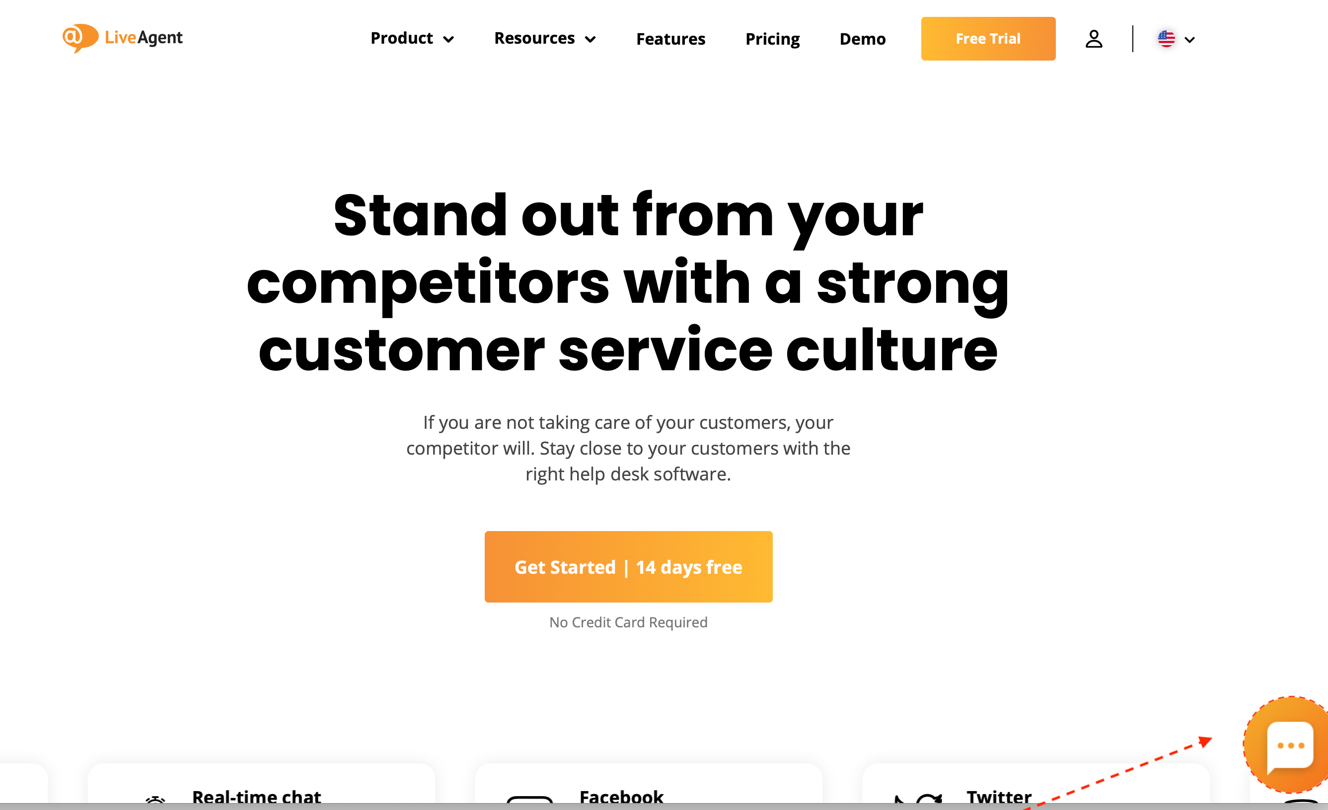 LiveAgent tērzēšanas pogas piemērs