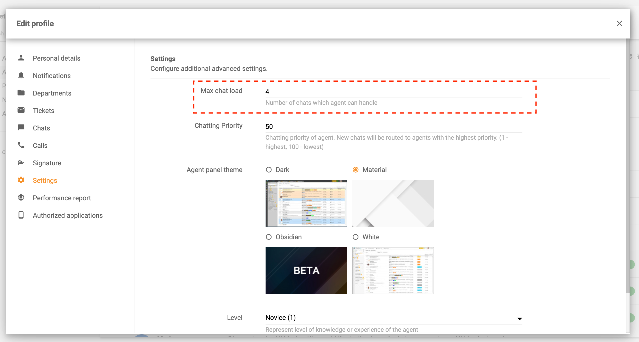 Maksimālā biļešu tērzēšanas slodze