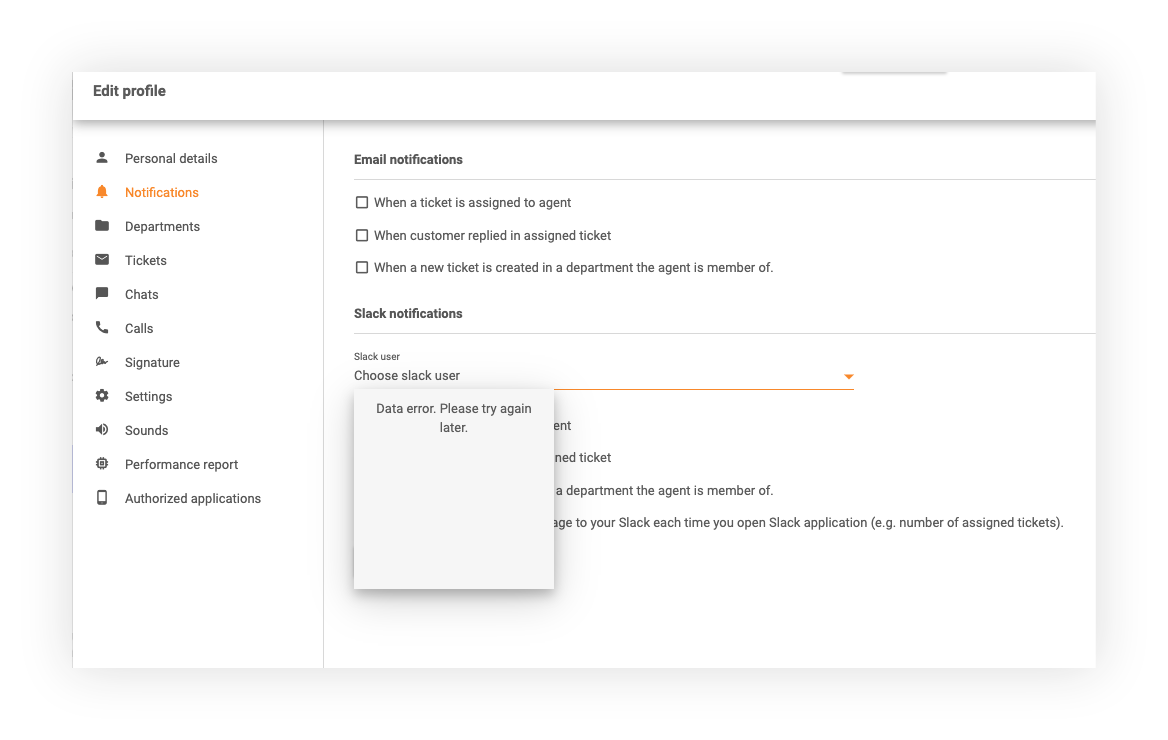 Slack paziņojumi LiveAgent