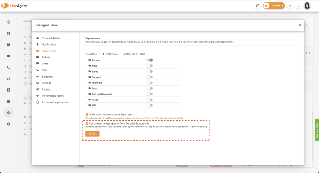 Tikai risinājuma iestatījumi