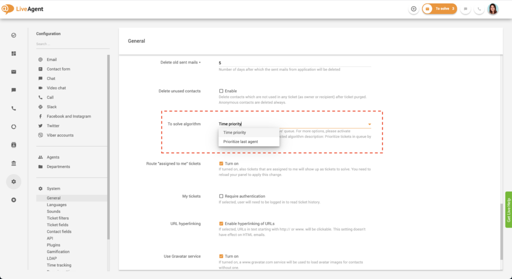 Risinājuma prioritātes iestatījumi
