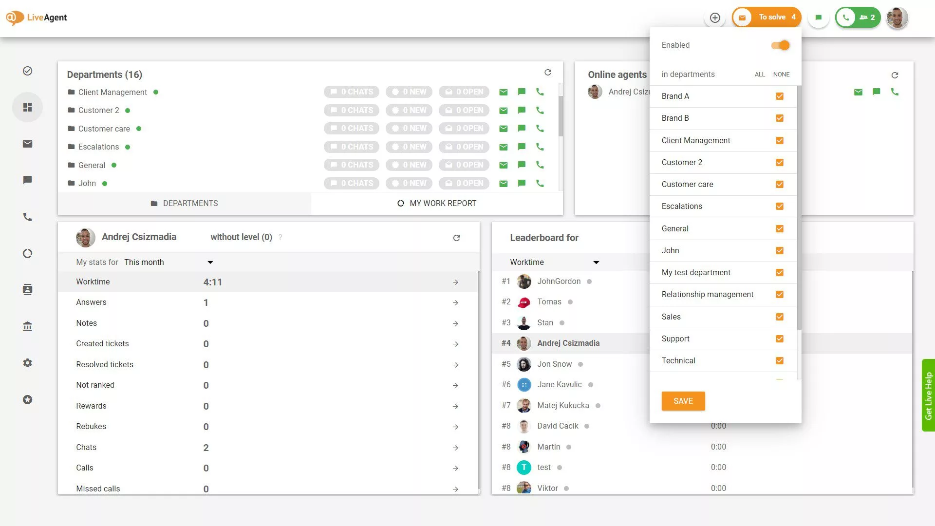 Risinājuma biļetu nodaļas atlase
