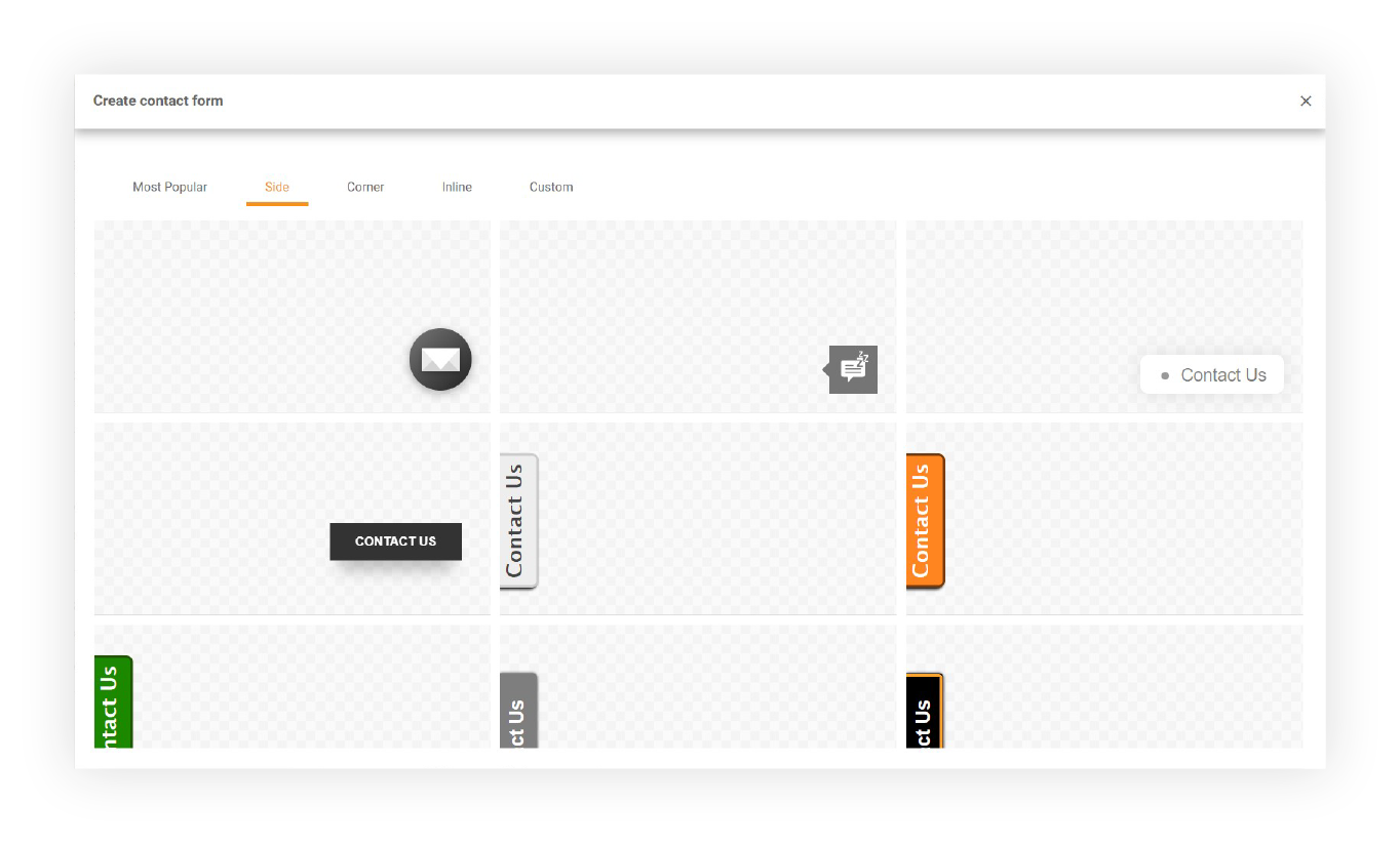 LiveAgent kontaktu formu galerija