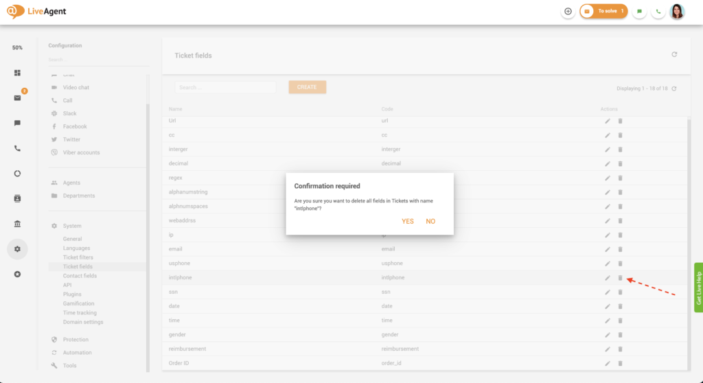 Biļešu lauka dzēšana