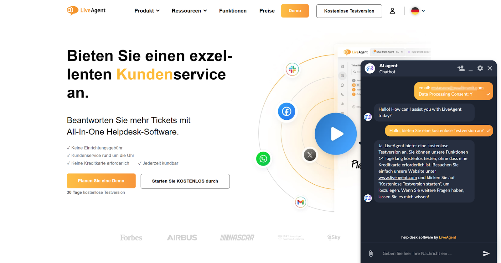 LiveAgent Chatbot ar daudzvalodu atbalstu