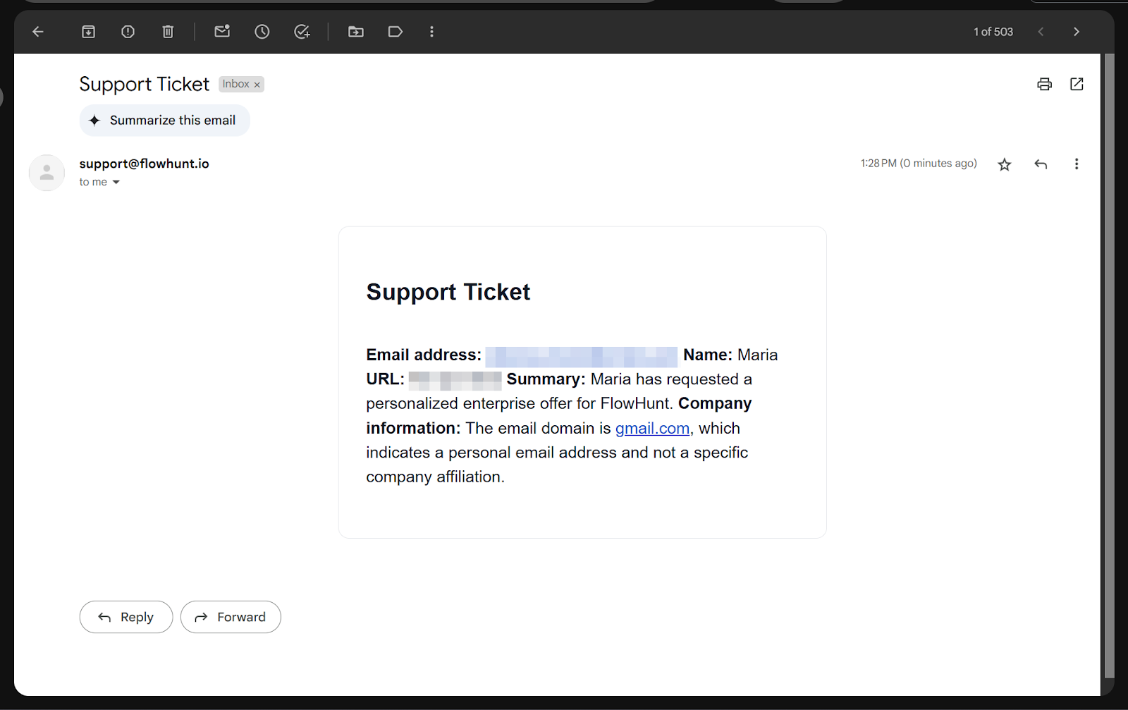 Vadības paziņojums no FlowHunt Chatbot