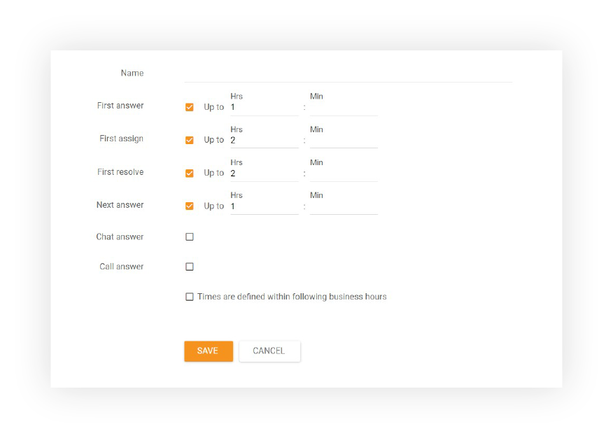 SLA līmenis LiveAgent