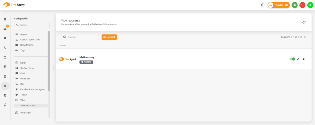 Veiksmīga integrācija starp Viber un LiveAgent