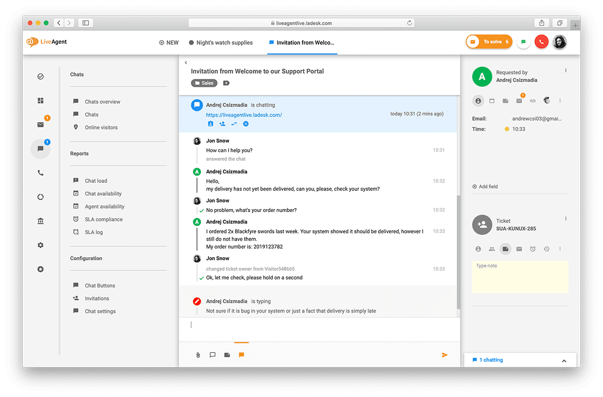 LiveAgent - reāllaika saruna