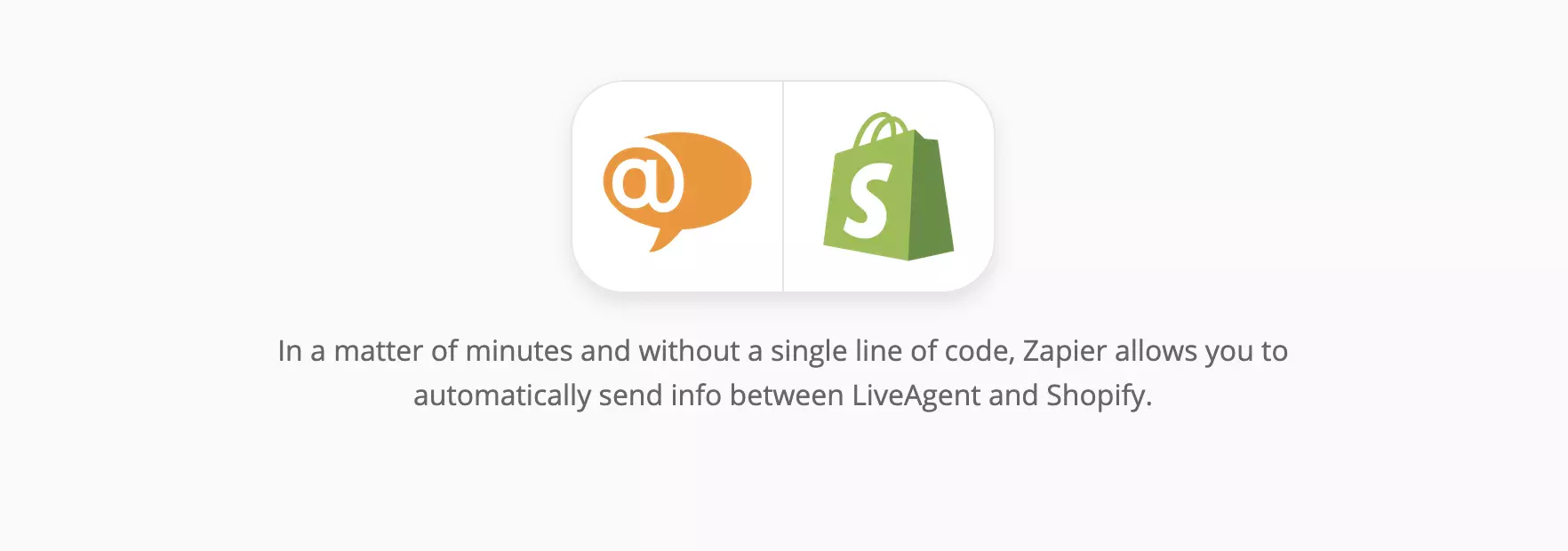 LiveAgent un Shopify integrācijas lapa Zapier