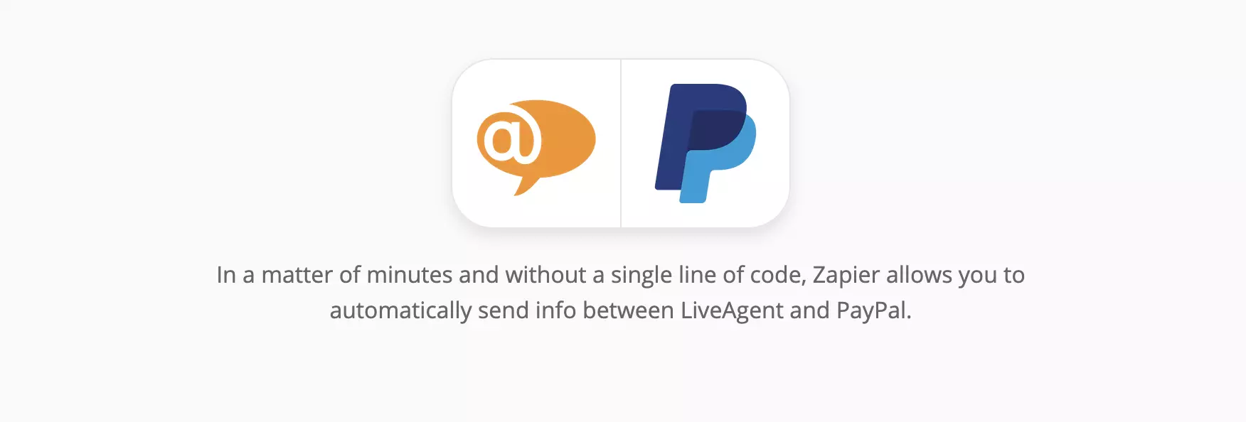 LiveAgent un PayPal integrācijas lapa Zapier