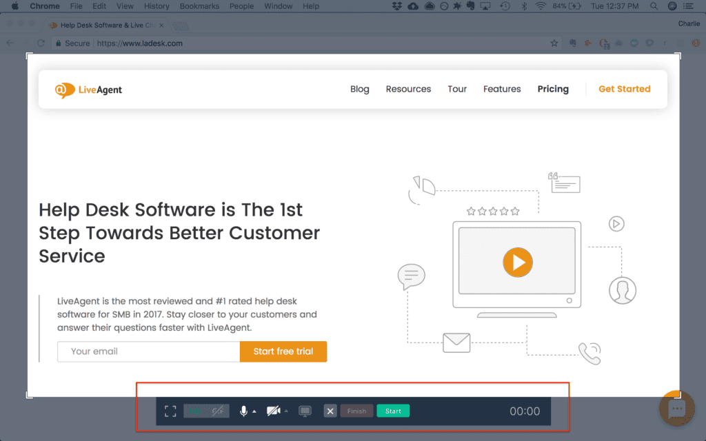 CloudApp ekrāna ierakstīšanas funkcija