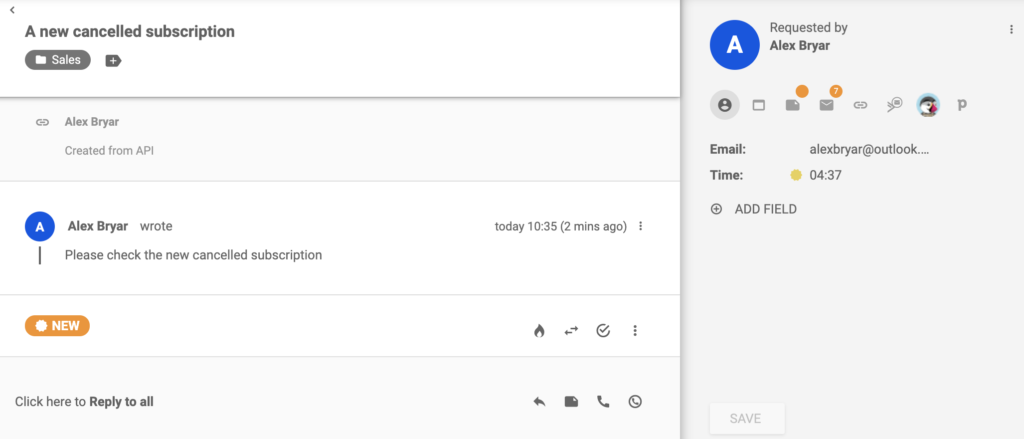 Biļete par jaunu atcelto abonementu