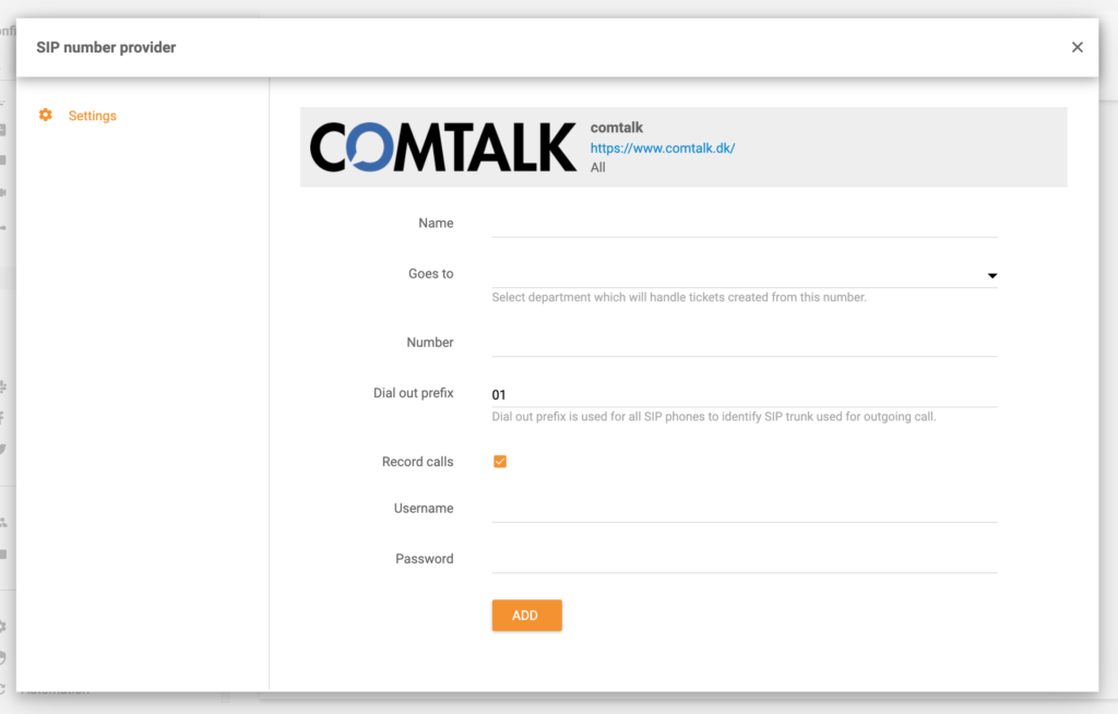 LiveAgent ComTalk integrācija