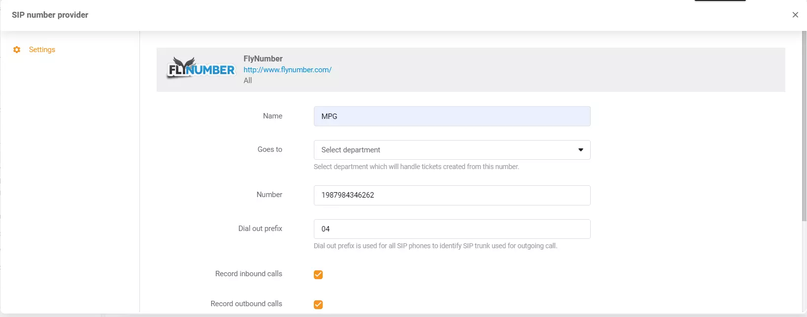 FlyNumber akreditācijas dati
