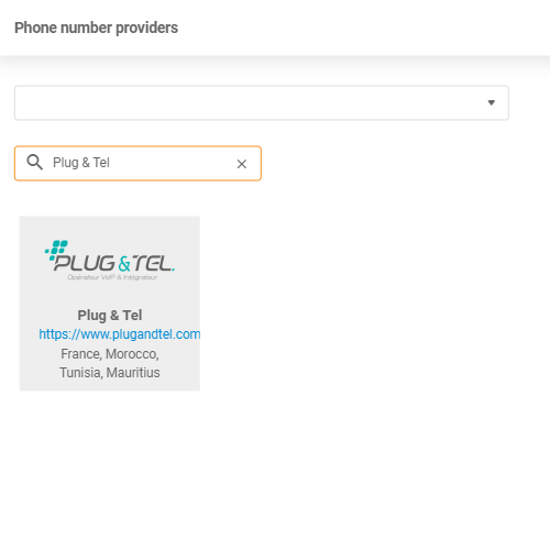 Plug & Tel sniedzējs