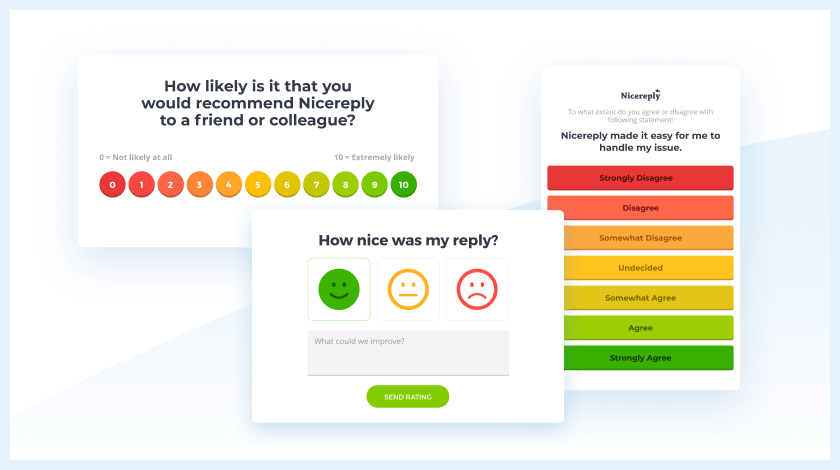 Nicereply aptaujas pielāgošanas opcijas