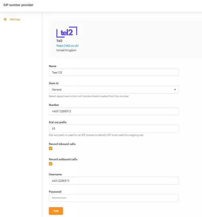 Tel2 akreditācijas dati