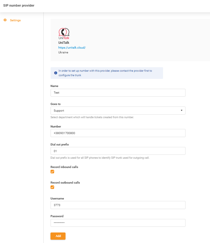 UniTalk akreditācijas dati