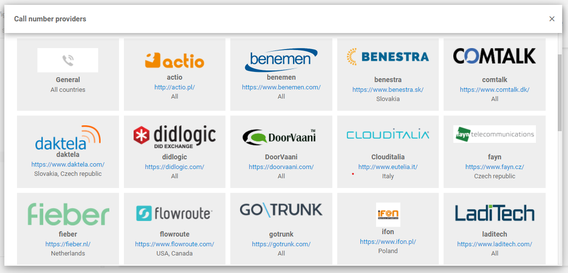 Magenta VoIP integrācija ar LiveAgent
