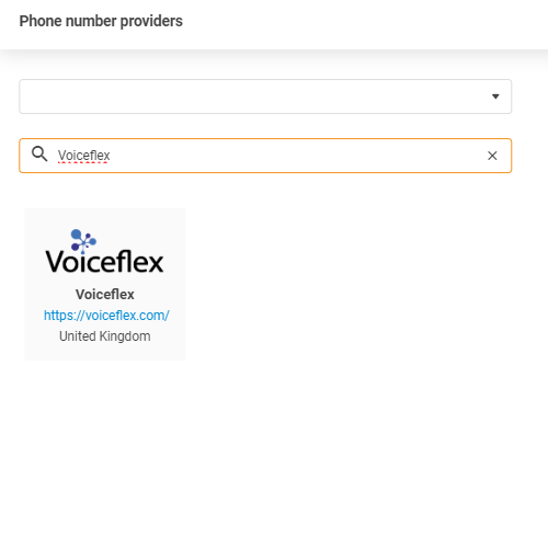 Voiceflex pakalpojuma sniedzēja atlase