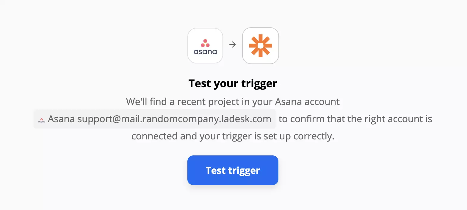 Testējiet Asana trigerus