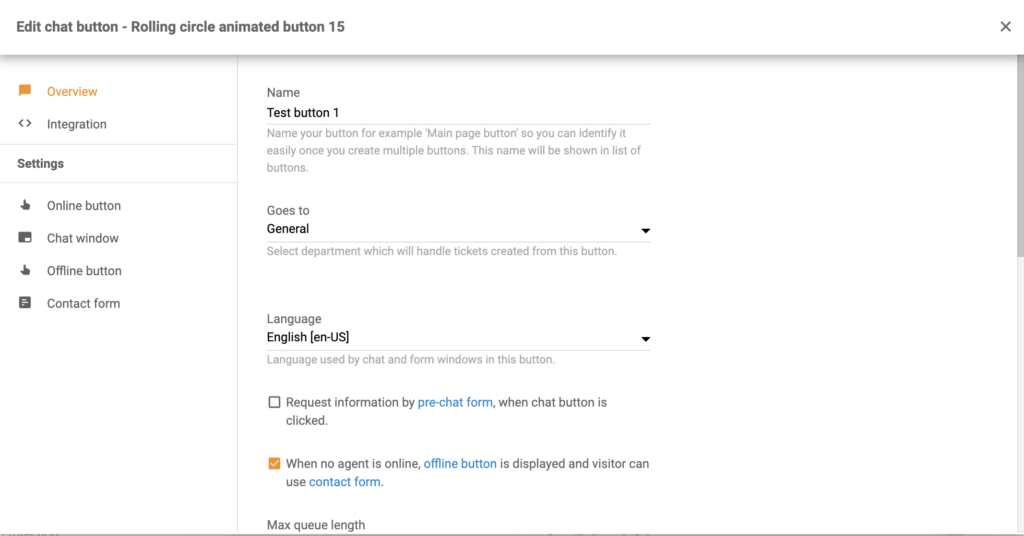 Konfigurējiet tērzēšanas pogu LiveAgent