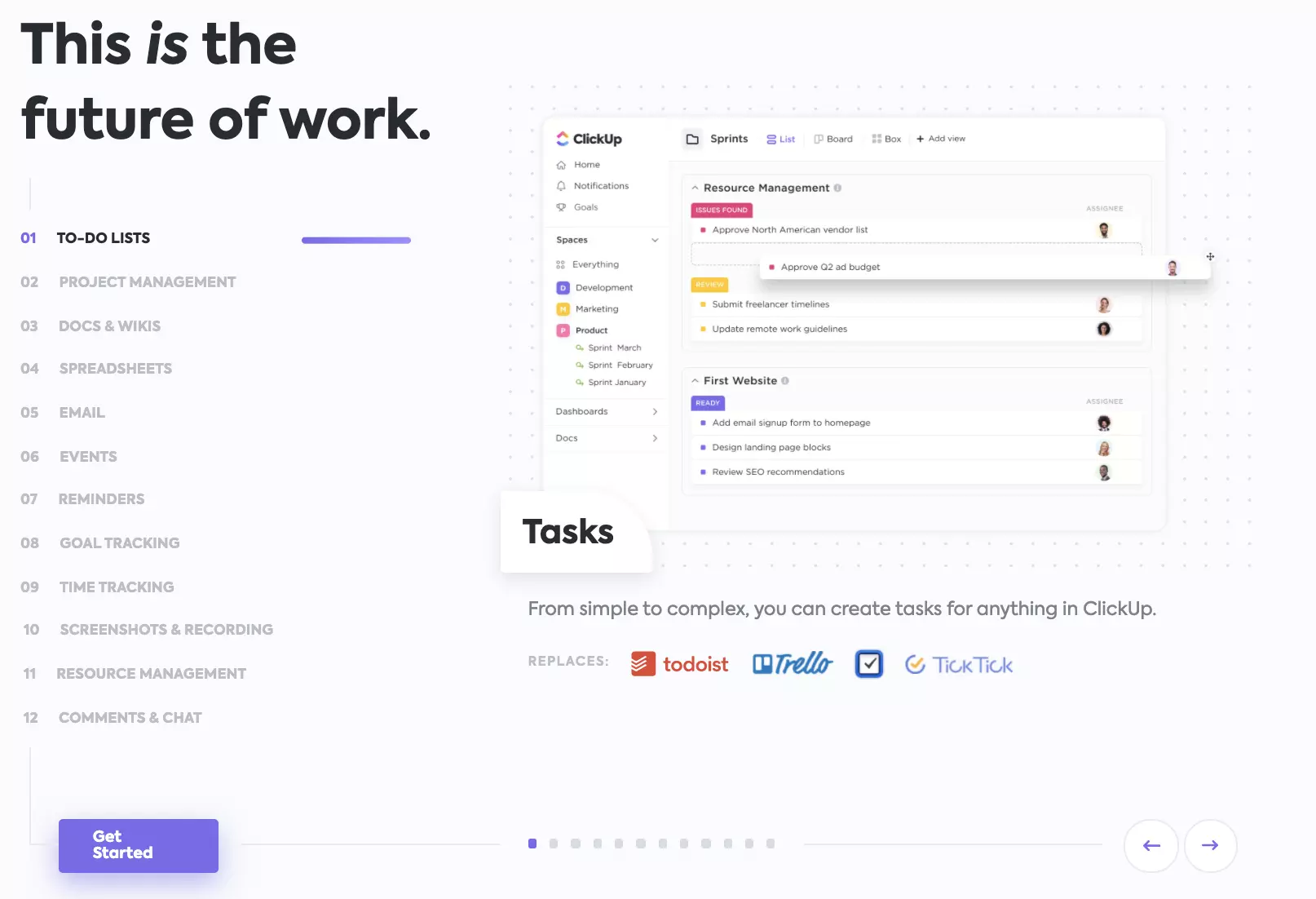 API ģenerators ClickUp