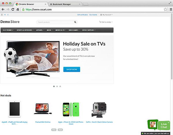 CS-Cart LiveAgent integrācija tiešraidē