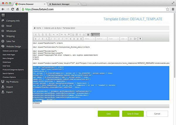 Fortune 3 LiveAgent integrācijas iestatīšana