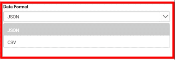 Bold BI Data Format selection