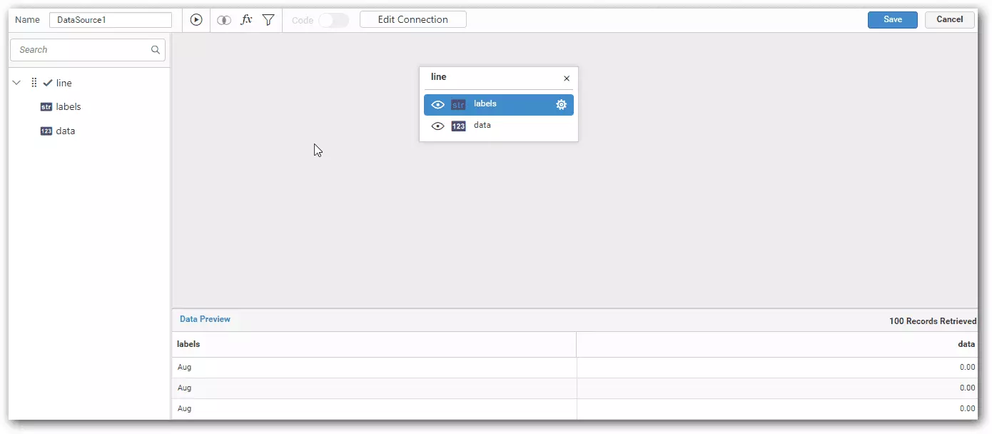 Bold BI data design view