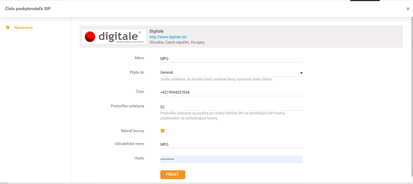 Digitale akreditācijas datu iestatīšana
