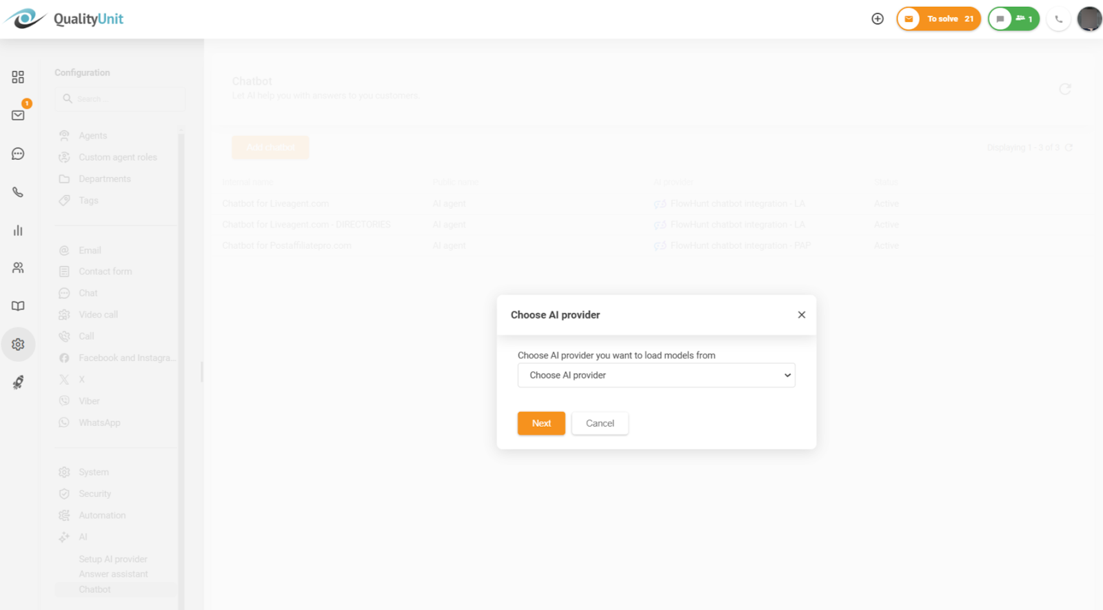AI čatbota nodrošinātāja izvēle