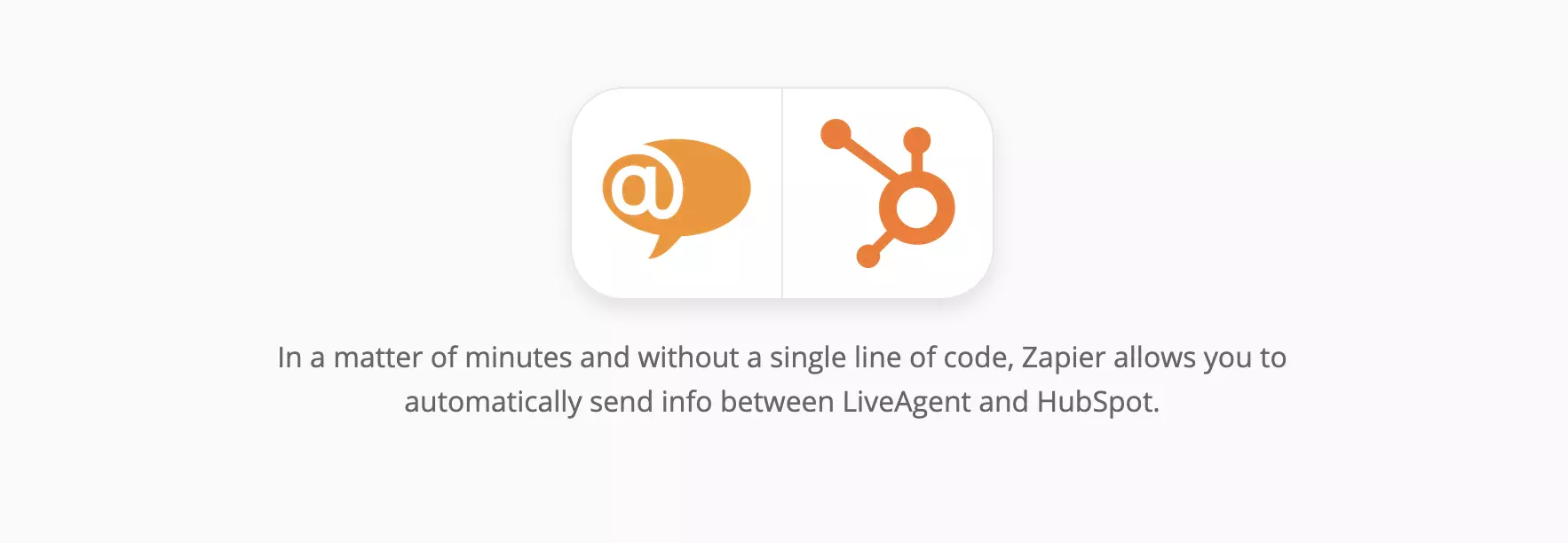 HubSpot un LiveAgent integrācijas lapa Zapier