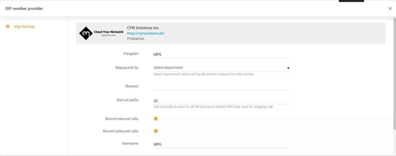 CYN Solutions Inc akreditācijas dati