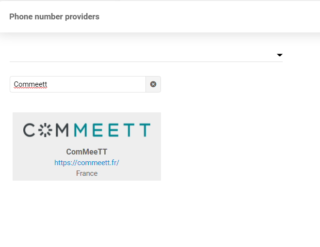 ComMeeTT meklēšana