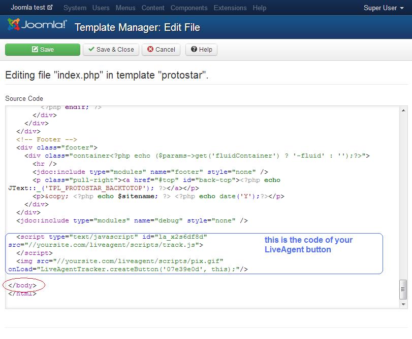Joomla veidņu redaktors