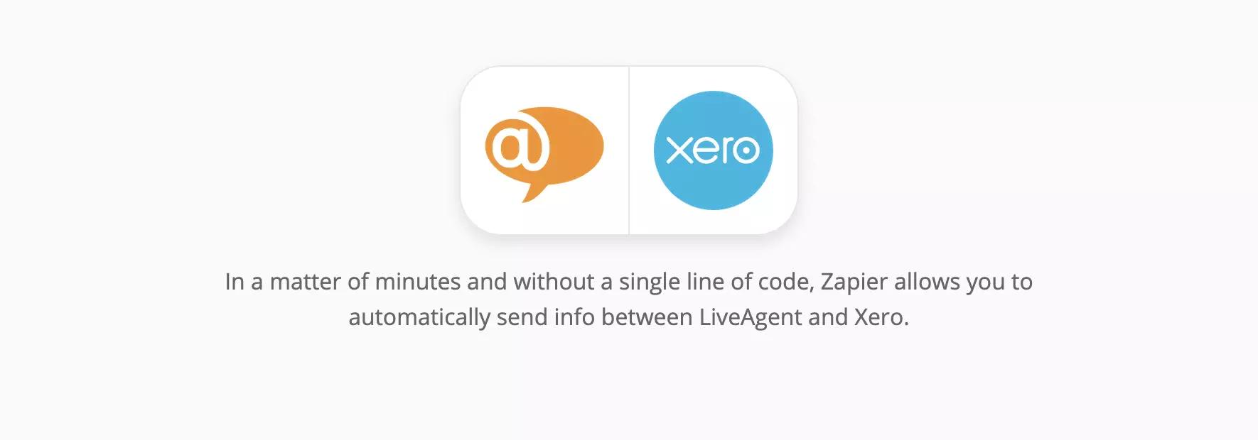Xero un LiveAgent integrācijas lapa Zapier
