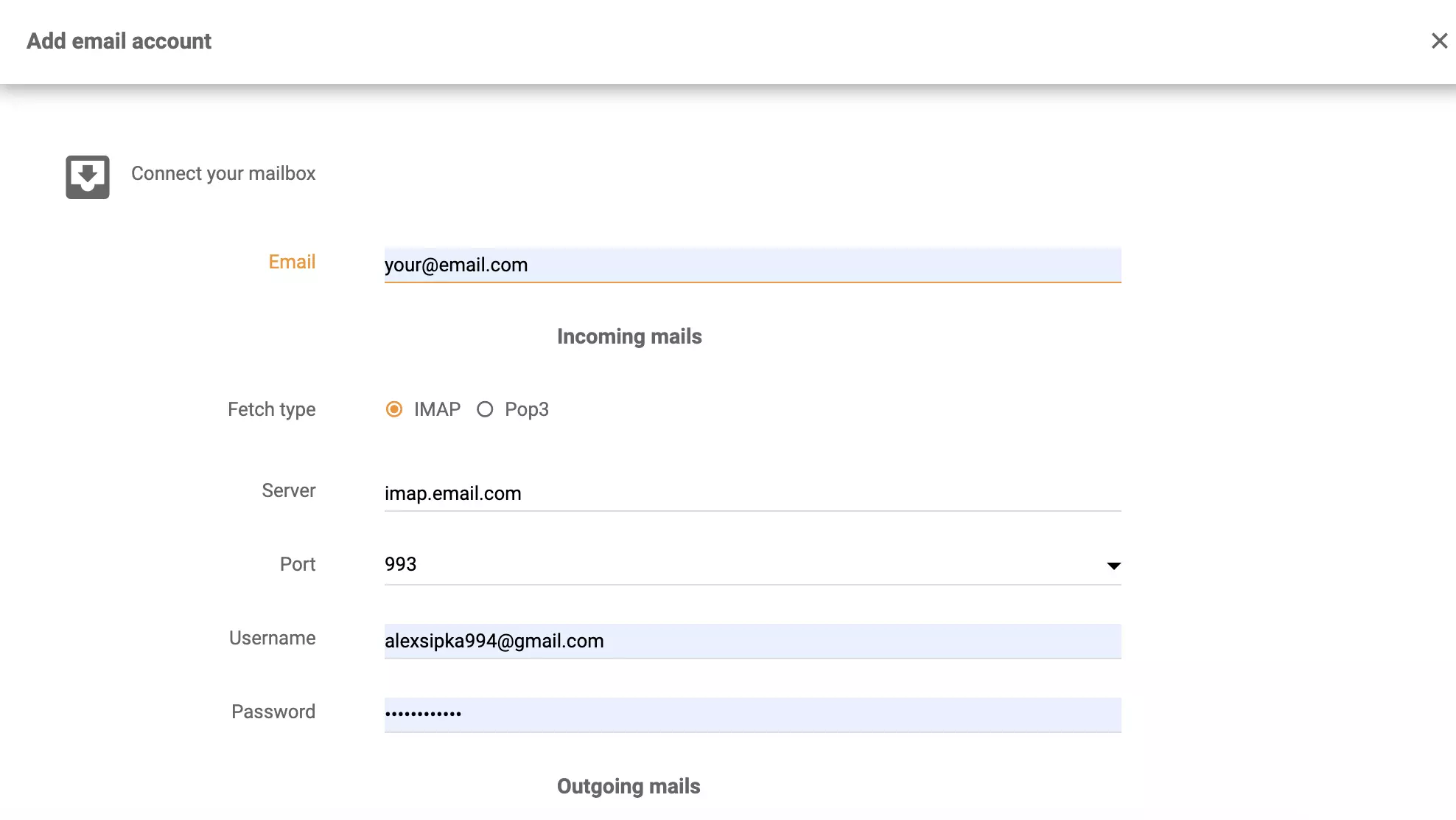 IMAP/POP3 Microsoft Server Exchange iestatīšana LiveAgent
